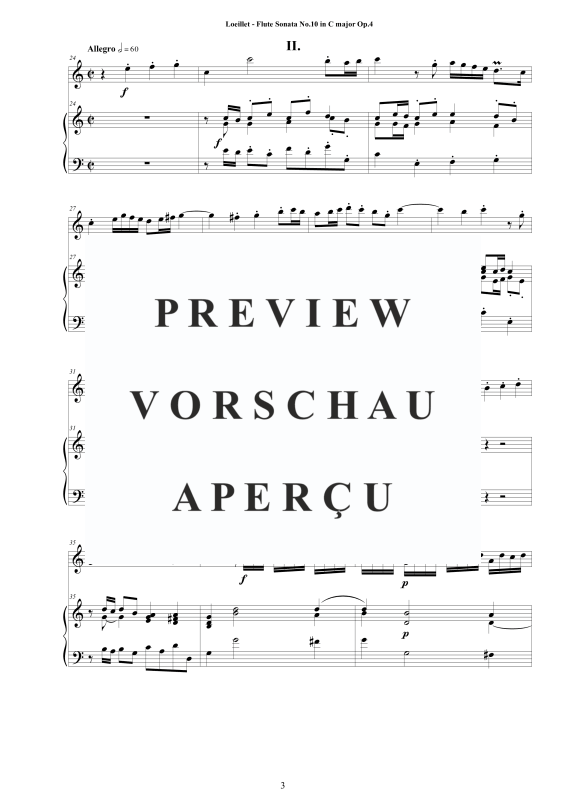 Produktgalerie: Seite 4 von 11 Flute Sonata No.10 in C major Op.4, , Zwei Flöten und Cembalo