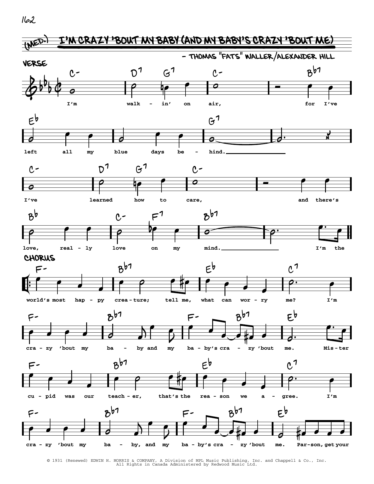 Product picture to: I'm Crazy 'Bout My Baby (And My Baby's Crazy 'Bout Me) (arr. Robert Rawlins)