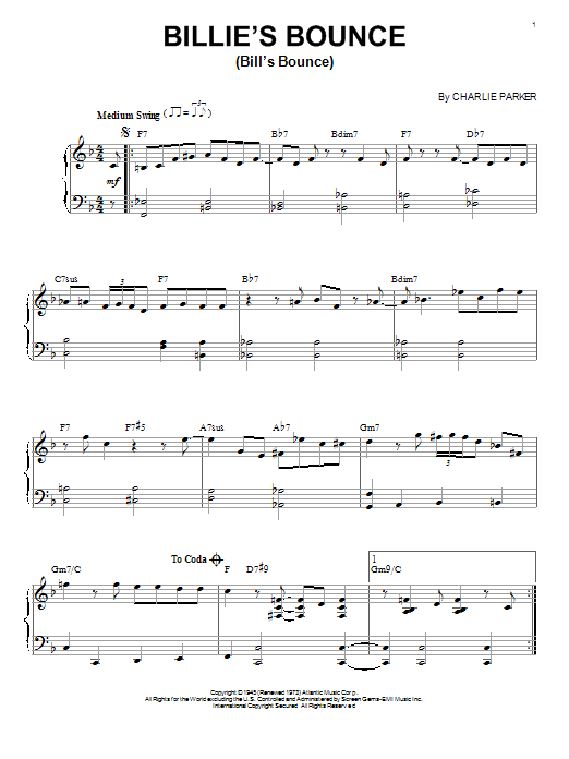 Produktbild zu: Billie's Bounce (Bill's Bounce)