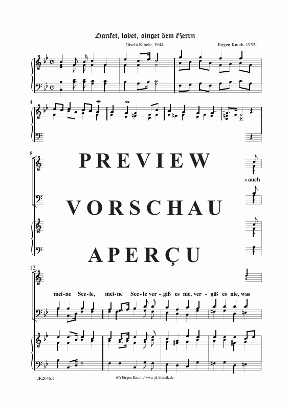 Produktgalerie: Seite 2 von 11 Danket, lobet, singet dem Herrn, , Gesang + Klavier/Orgel/Cembalo
