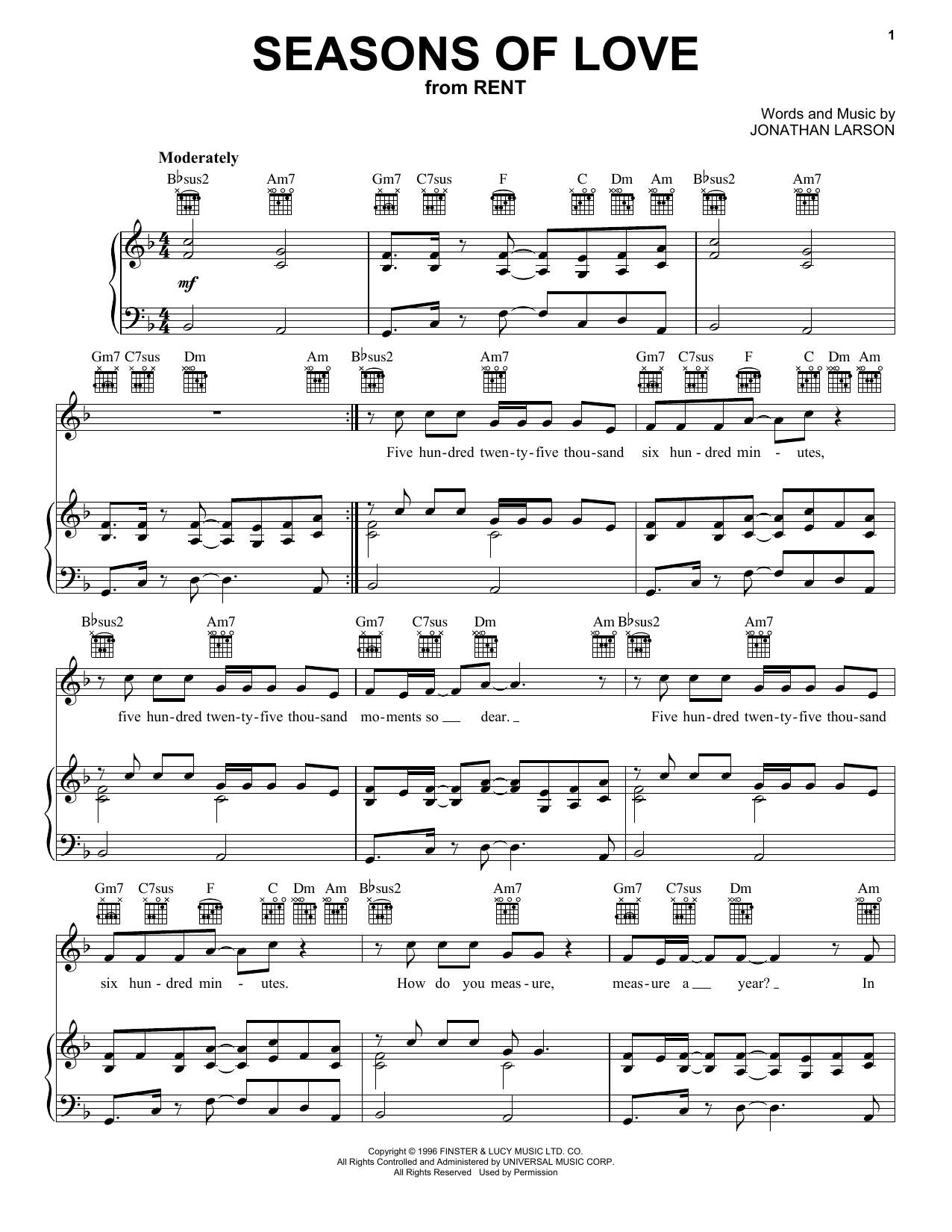 Produktbild zu: Seasons Of Love (from Rent)