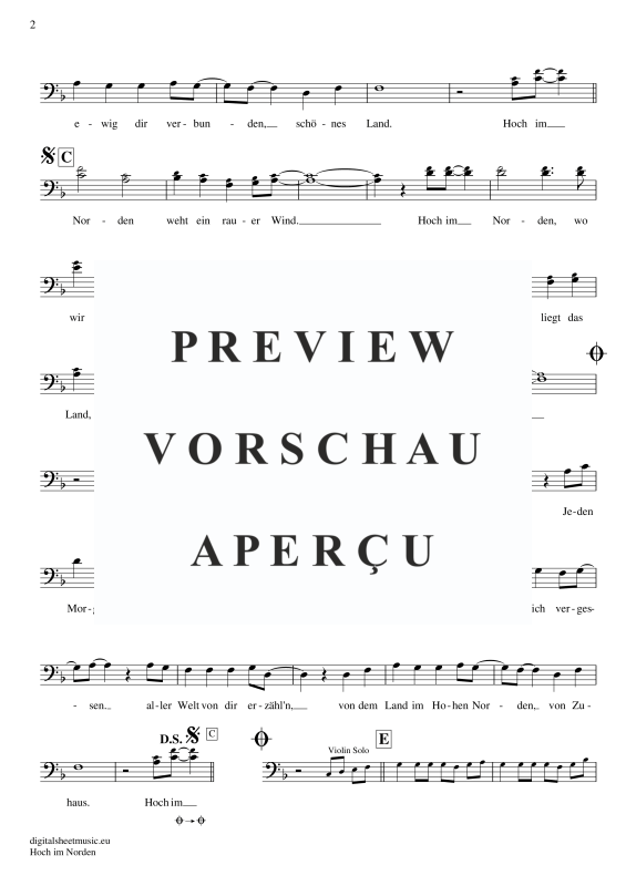 Produktgalerie: Seite 3 von 4 Hoch Im Norden, Santiano, (Violoncello)