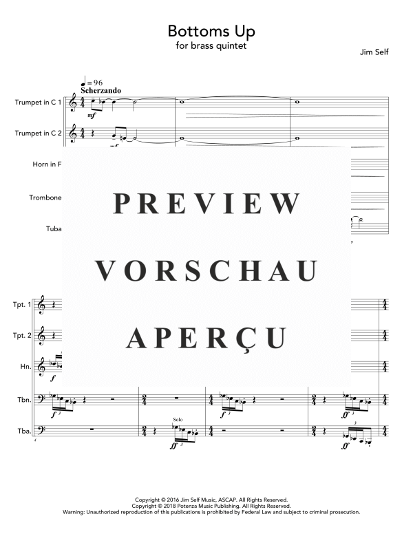 Produktgalerie: Seite 5 von 11 Bottoms Up, , (Blechbläser Quintett)