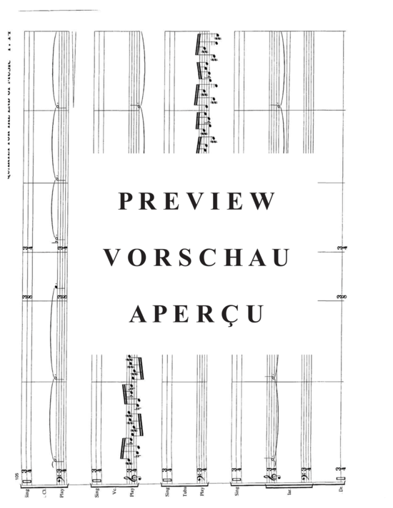 Produktgalerie: Seite 19 von 21 Quartet for the End of Music , , (Gemischtes Ensemble für Bass Klarinette, Violoncello, Tuba + Percussion)