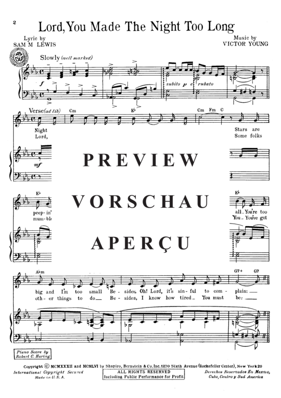 Produktgalerie: Seite 3 von 8 Lord You Made The Night Too Long , Crosby, Bing  , Klavier und Gesang