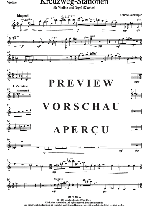 Product gallery: Page 10 of 13 Kreuzwegstationen , , (violin + organ)