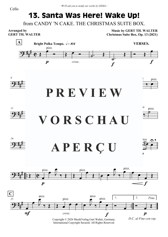 Produktgalerie: Seite 9 von 9 Santa Was Here! Wake Up!, , Streicher Quartett