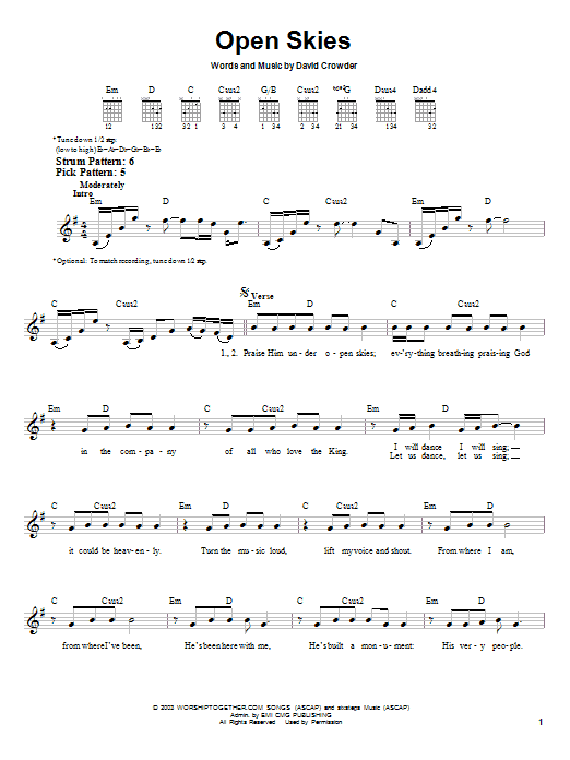 Product gallery: Page 1 of 1 Open Skies, David Crowder Band