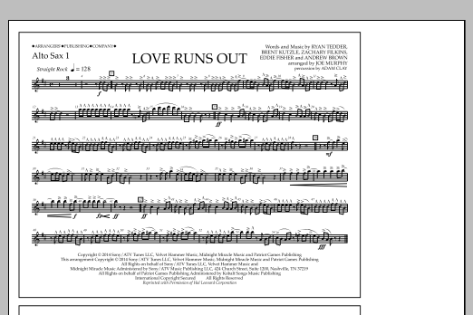 Product picture to: Love Runs Out - Alto Sax 1