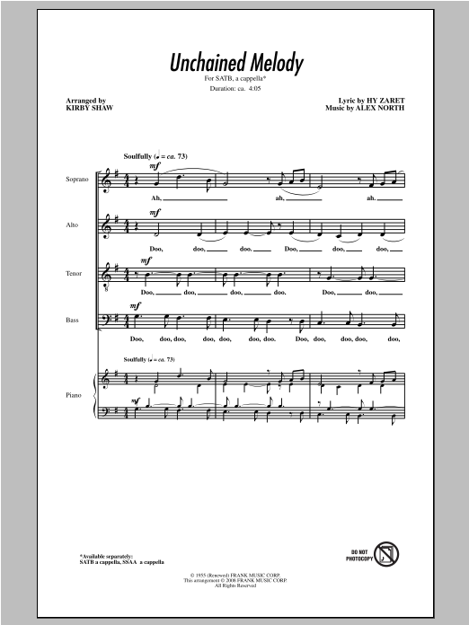 Produktgalerie: Seite 1 von 1 Unchained Melody, Kirby Shaw, Chor