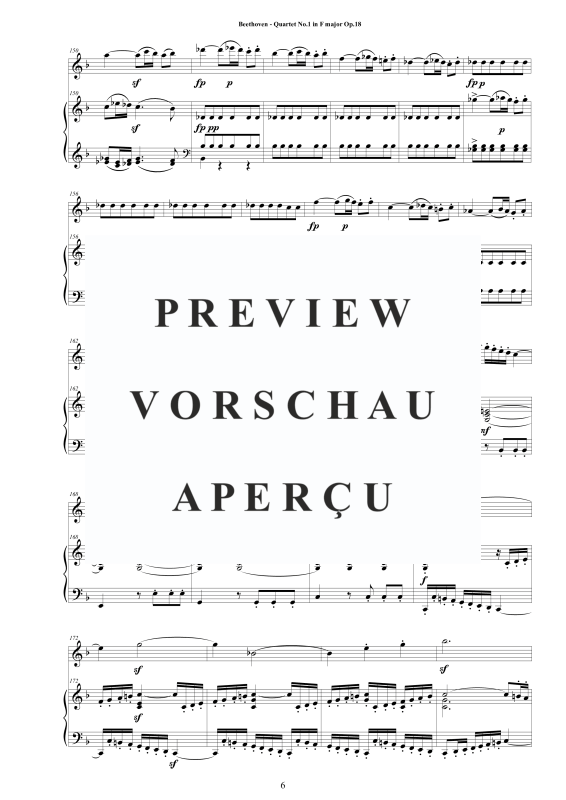 Produktgalerie: Seite 7 von 11 Quartet No.1 in F major Op.18 for Flute and Piano - Score and Part, , Querflöte und Klavier