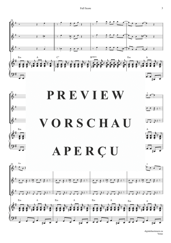 Product gallery: Page 4 of 11 Venus, Shocking Blue, (flute trio + piano)