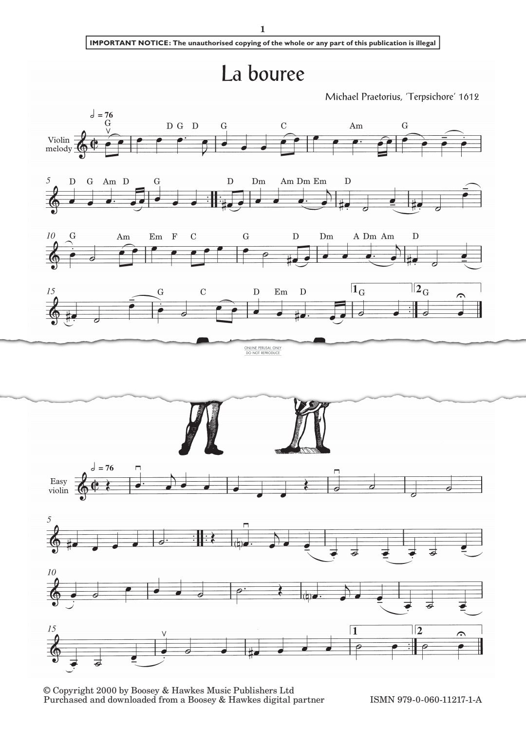 Produktgalerie: Seite 1 von 1 La Bouree, Michael Praetorius, Gitarre, Klavier, Violine