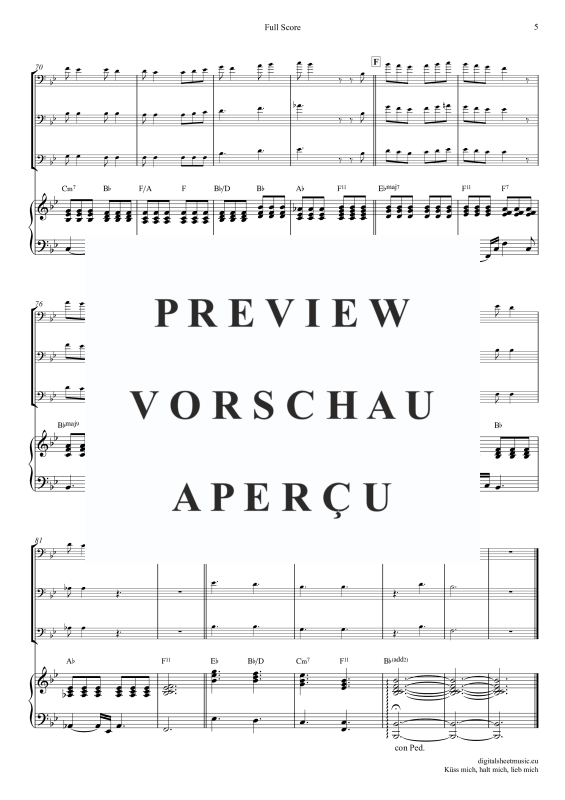 Produktgalerie: Seite 6 von 11 Küss Mich, Halt Mich, Lieb Mich, Egli, Beatrice, (Posaunen Trio + Klavier)