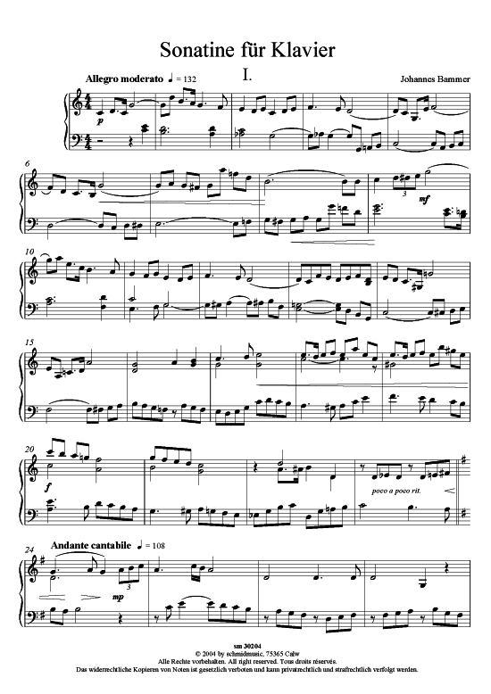 Product picture to: Sonatine Johannes Bammer