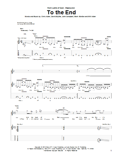 Product gallery: Page 1 of 1 To The End, Lamb Of God