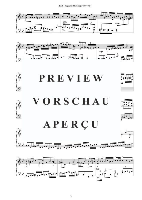 Product gallery: Page 4 of 7 Fuge in B-Dur BWV 954, , Solo Piano