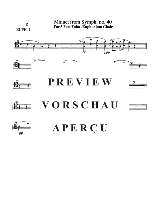 Product gallery: Page 8 of 16 Minuet , , (Tuba Quintet EEETT)