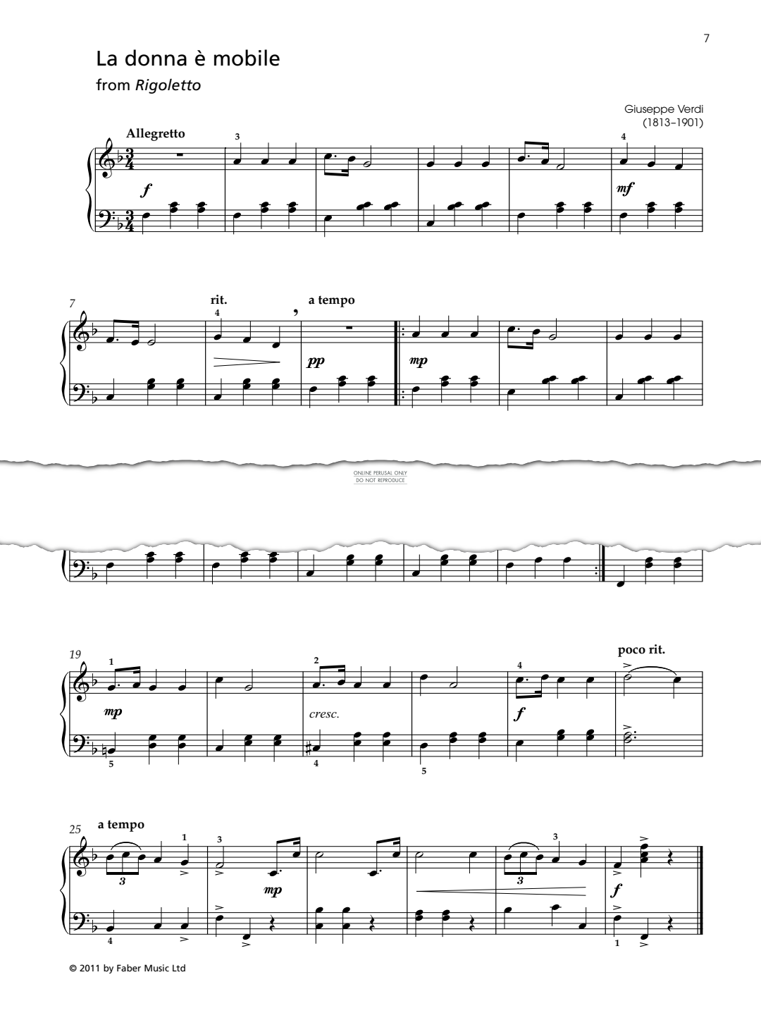 Product gallery: Page 1 of 1 La Donna E Mobile (from 'Rigoletto'), Giuseppe Verdi