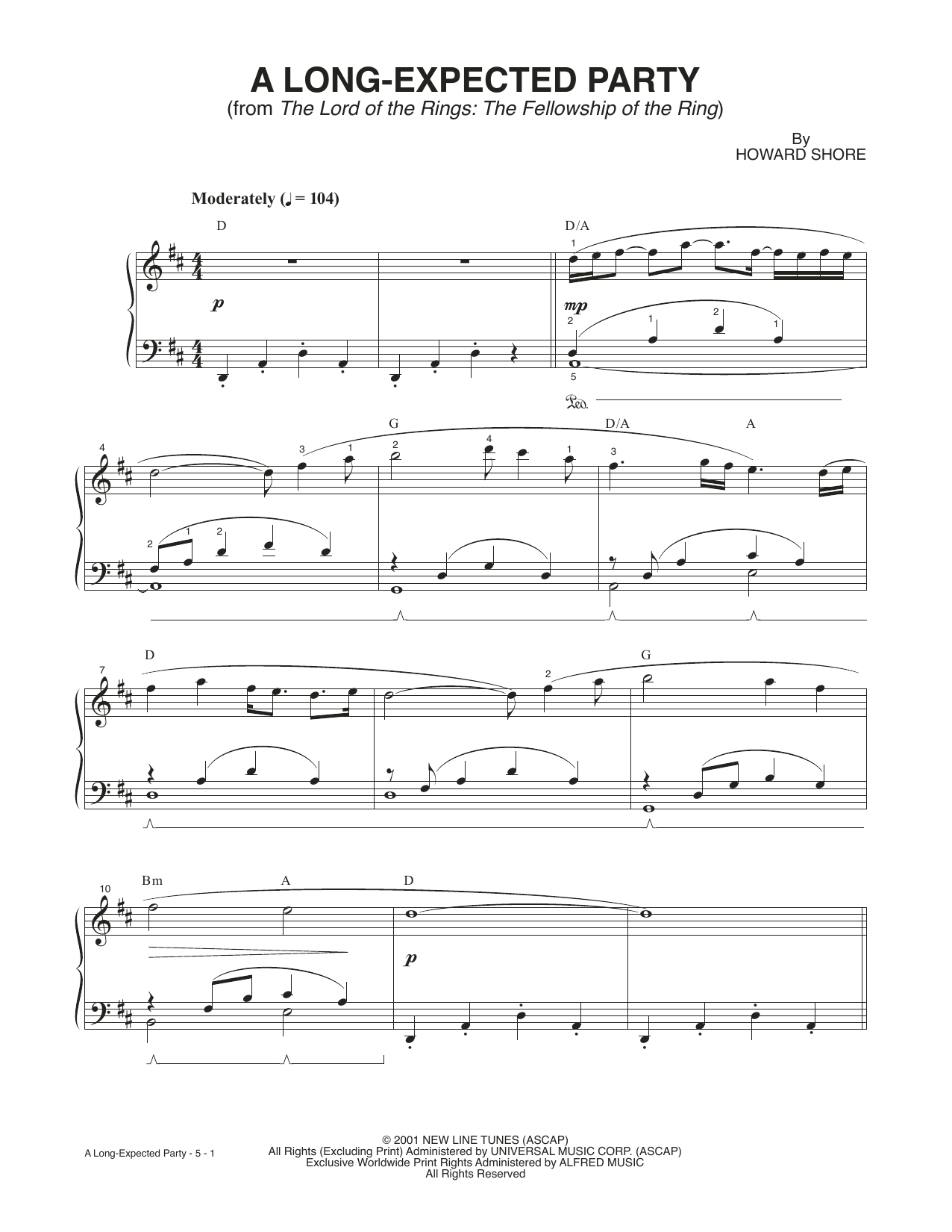 Produktbild zu: A Long-Expected Party (from The Lord Of The Rings: The Fellowship Of The Ring)
