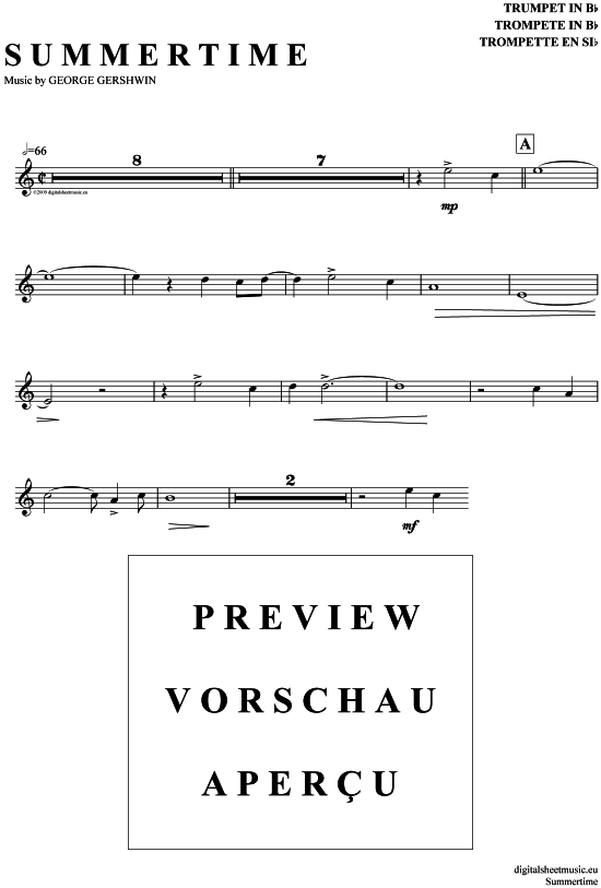 gallery: Summertime , Parker, Charlie, Trumpet in B-flat