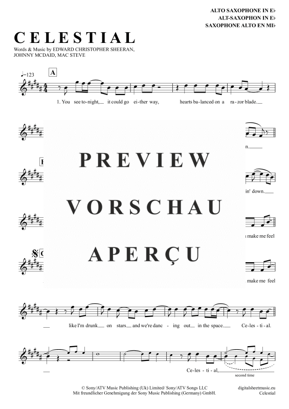 gallery: Celestial, Sheeran, Ed, Alt-Saxophon