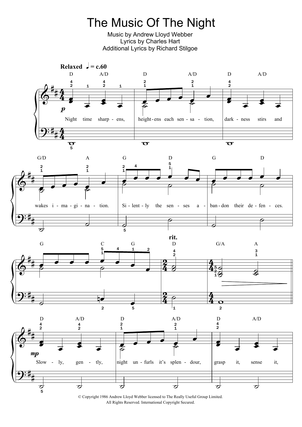 Product picture to: The Music Of The Night (from The Phantom Of The Opera)