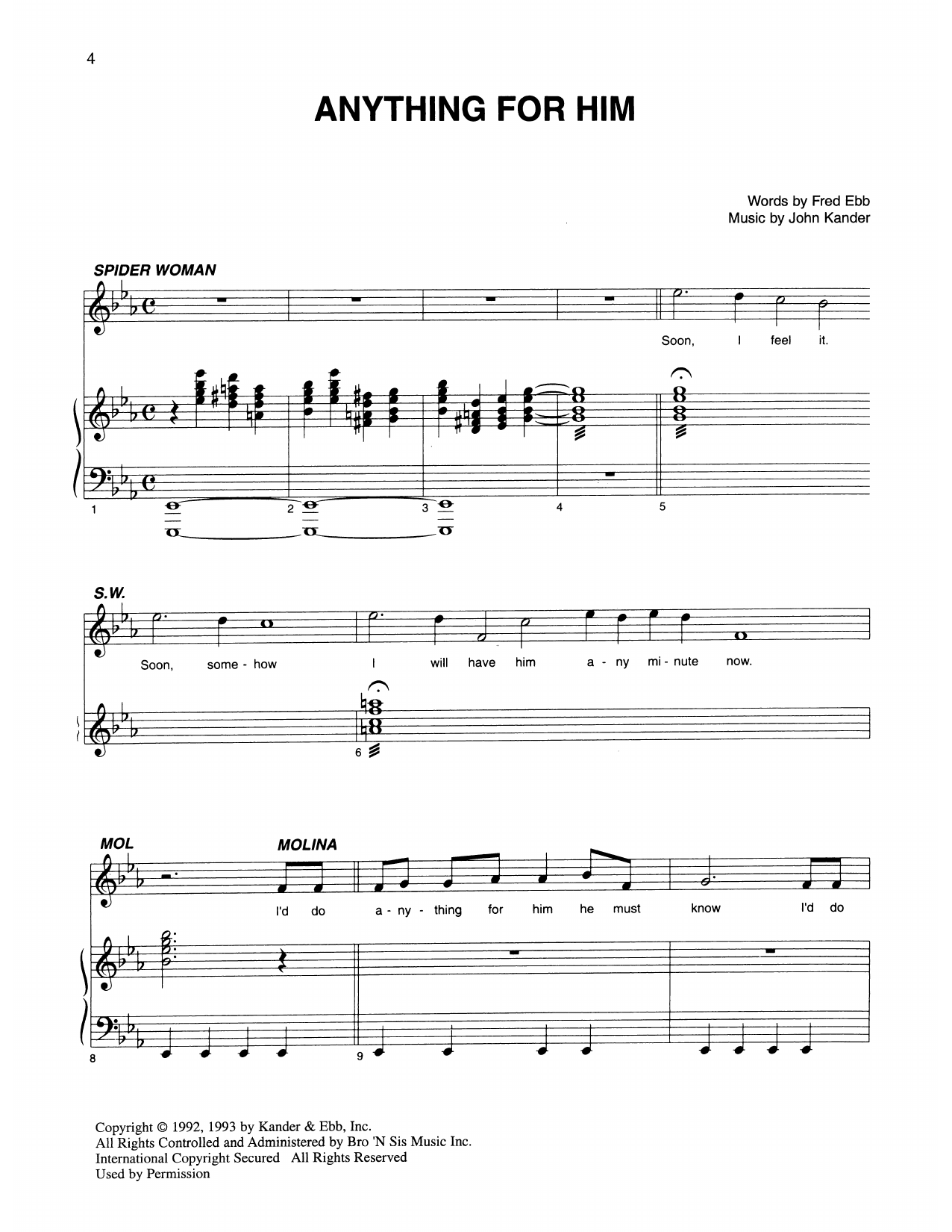 Produktbild zu: Anything For Him (from Kiss Of The Spider Woman)