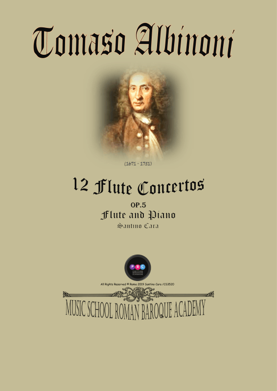 Product picture to: 12 Flute Concertos Op.5Tomaso Albinoni