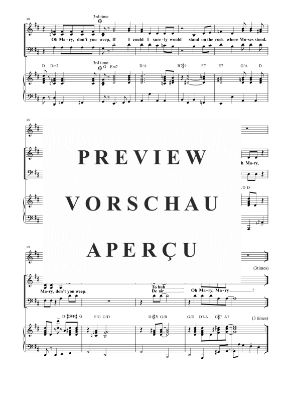 Produktgalerie: Seite 7 von 8 Oh Mary, Don´t You Weep, , Gemischter Chor SAB, Solo und Klavier