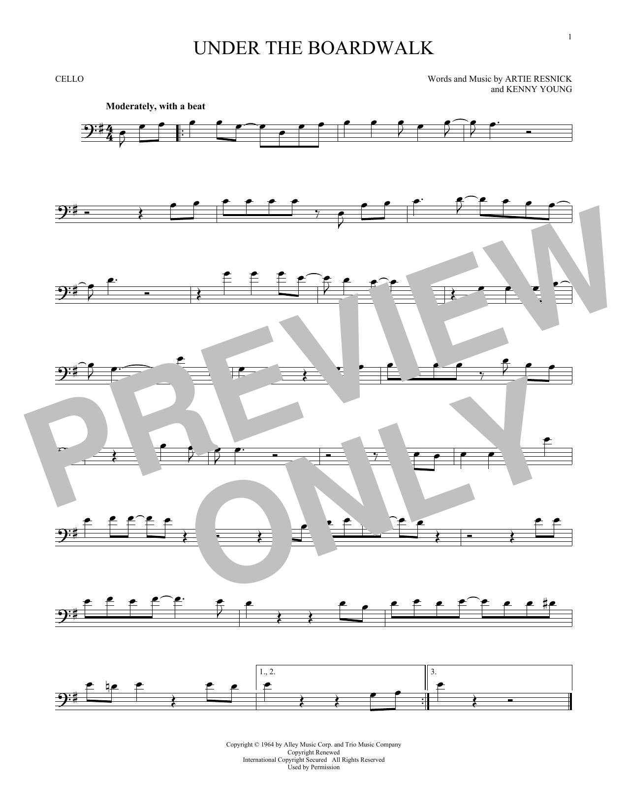 Produktgalerie: Seite 1 von 1 Under The Boardwalk, The Drifters, Violoncello