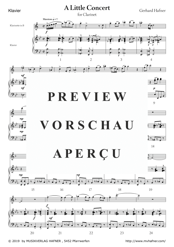 Product gallery: Page 5 of 11 A Little Concert, , (clarinet in Bb and piano)