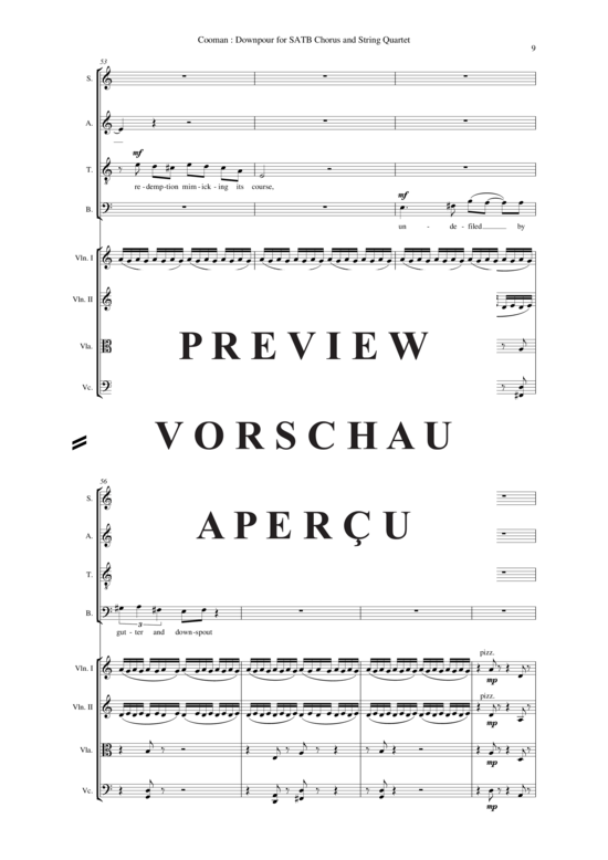 gallery: Downpour , , (Gemischter Chor + Streicher) alle Stimmen