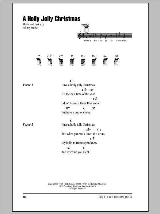 Product gallery: Page 1 of 1 A Holly Jolly Christmas, Johnny Marks