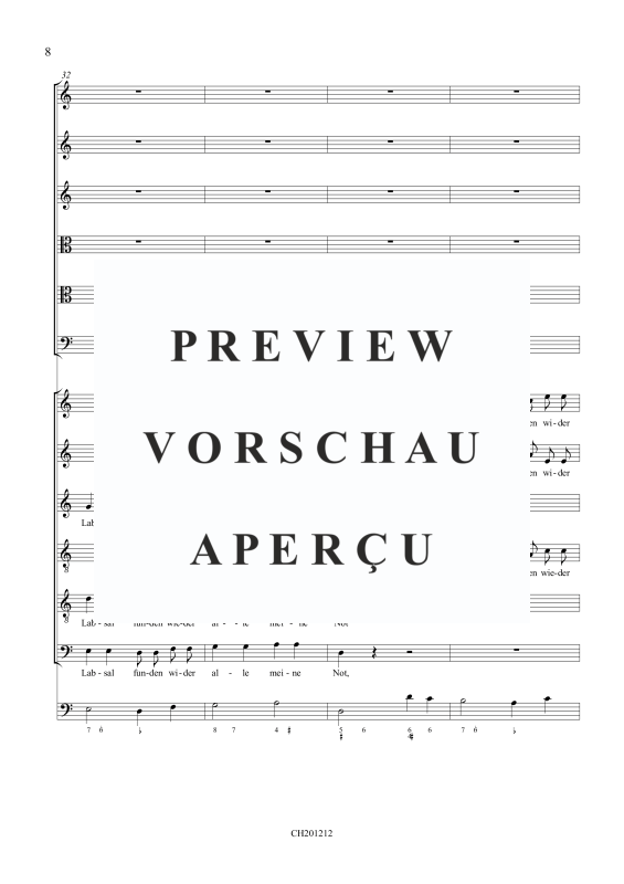 Produktgalerie: Seite 9 von 11 Nur in meines Jesu Wunden, , Gemischtes Ensemble SSATTB, 6 Violen und BC