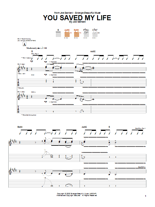 Produktgalerie: Seite 1 von 1 You Saved My Life, Joe Satriani, Gitarre
