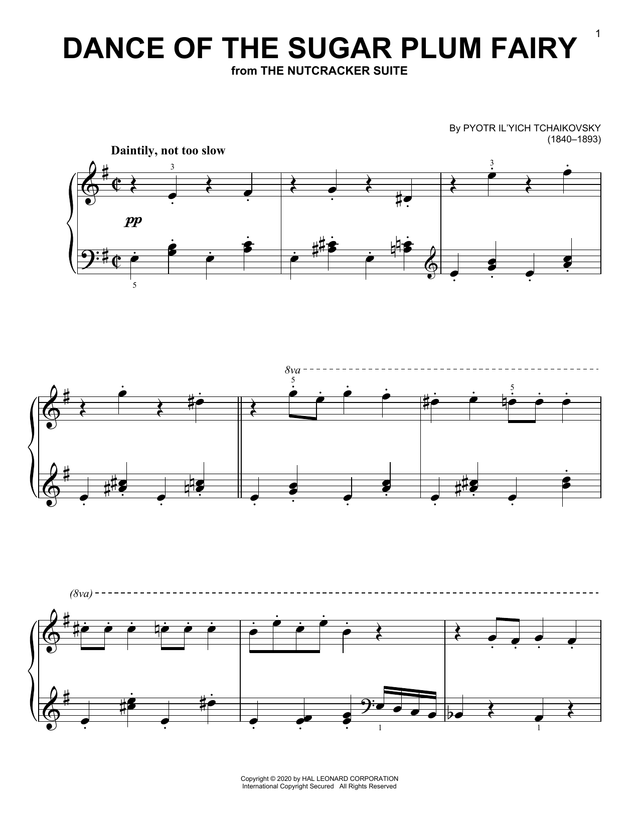 Produktbild zu: Dance Of The Sugar Plum Fairy, Op. 71a (from The Nutcracker)