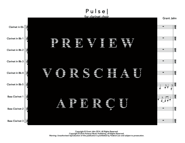 Produktgalerie: Seite 5 von 11 Pulse, , (Klarinettenchor)