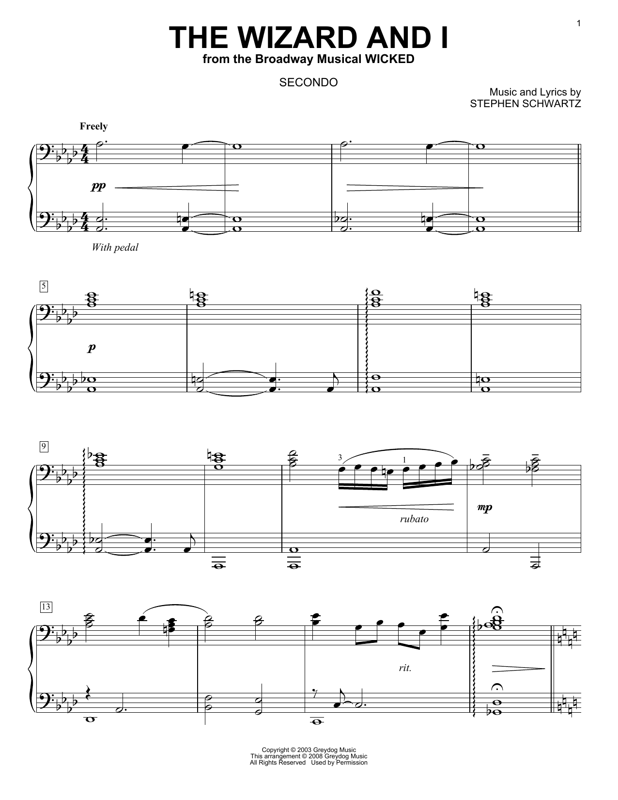 Product picture to: The Wizard And I (from Wicked) (arr. Carol Klose)