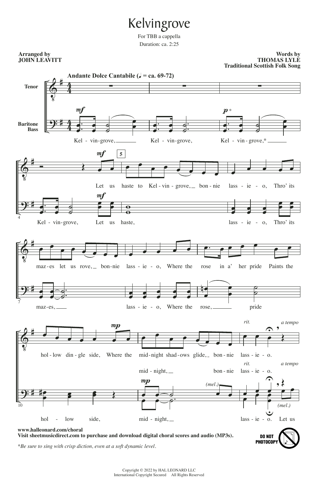 Produktbild zu: Kelvingrove (arr. John Leavitt)