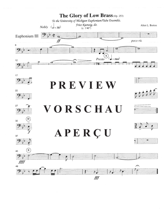 gallery: The Glory of Low Brass (Op. 253) , ,  (Tuba Ensemble EEETTTTT)