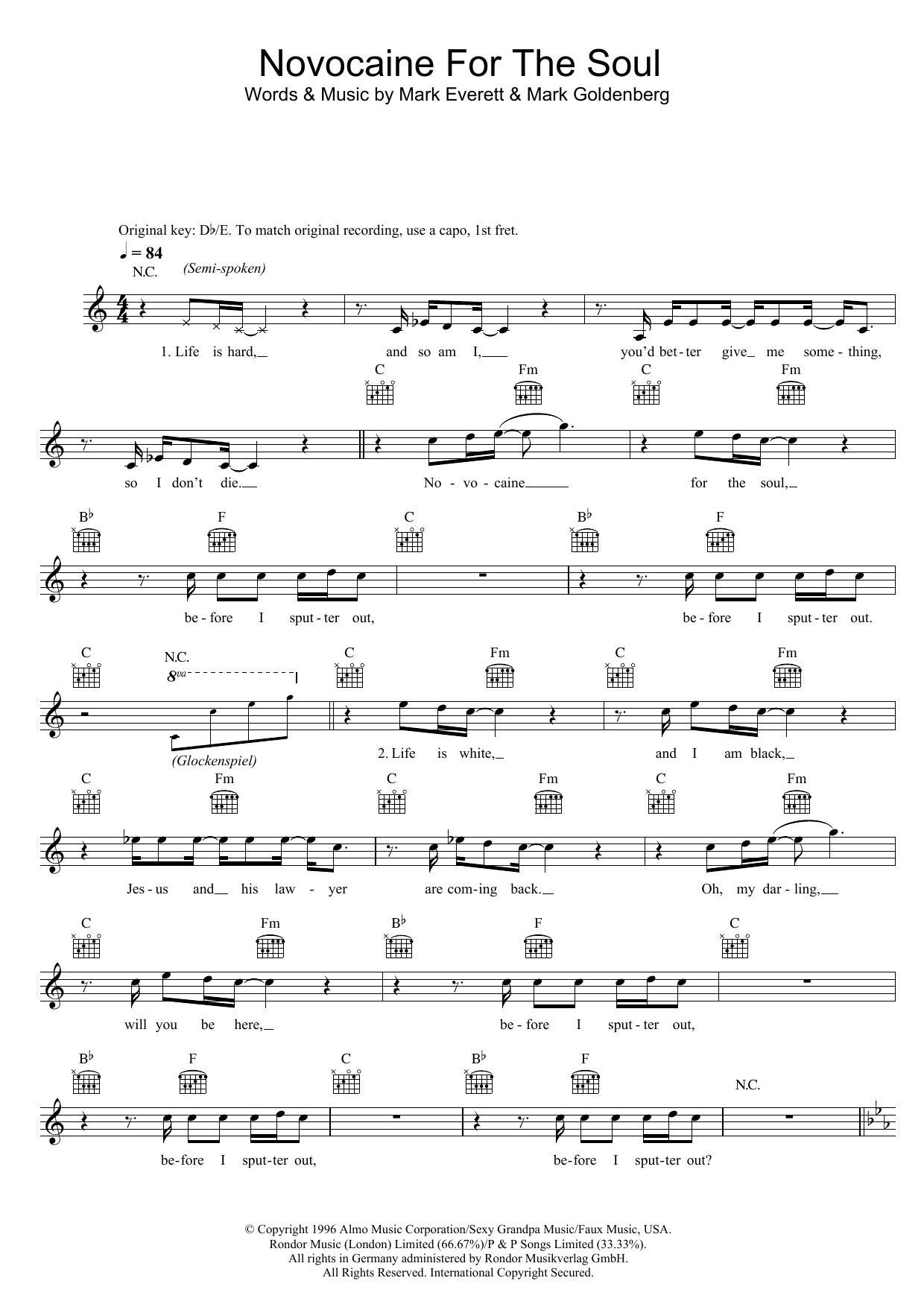 Produktgalerie: Seite 1 von 1 Novocaine For The Soul, Eels, Melodieinstrument