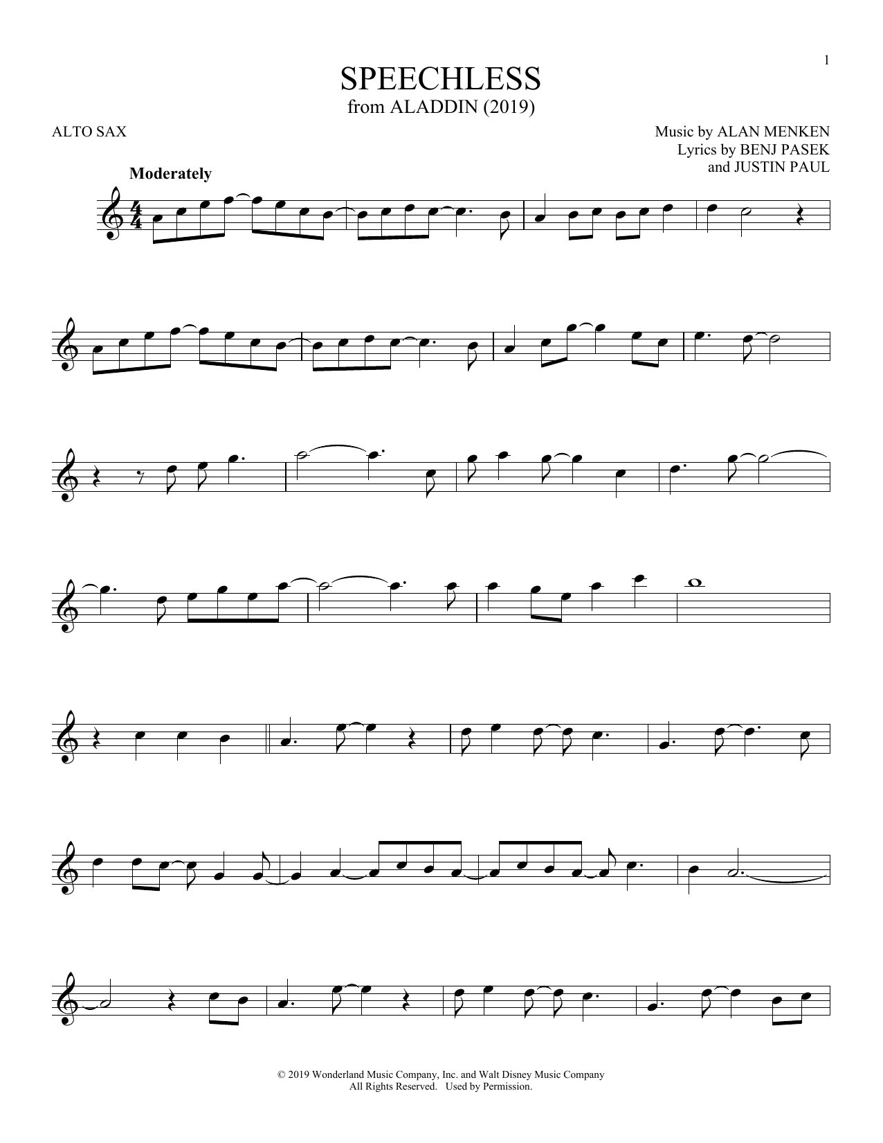 Product gallery: Page 1 of 1 Speechless (from Aladdin) (2019), Naomi Scott