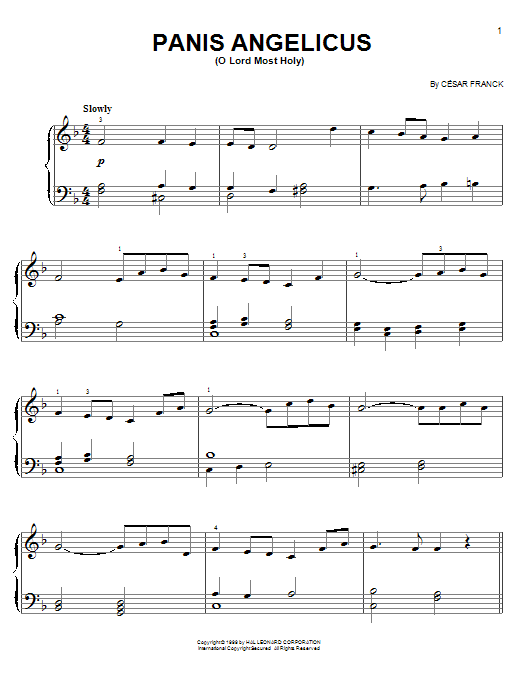 Produktgalerie: Seite 1 von 1 Panis Angelicus (O Lord Most Holy), Cesar Franck, Klavier