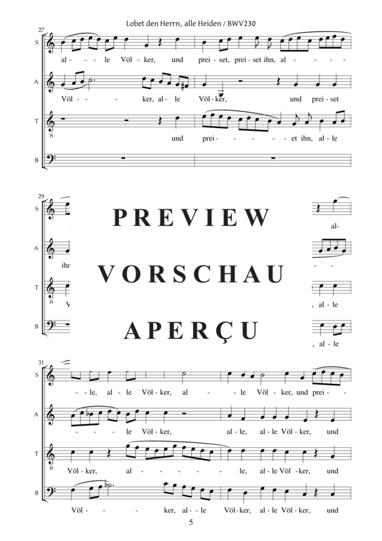 gallery: Motette Lobet den Herrn, alle Heiden BWV 230 , , (Gemischter Chor)