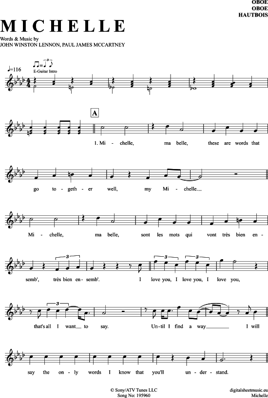 Produktbild zu: Michelle The Beatles