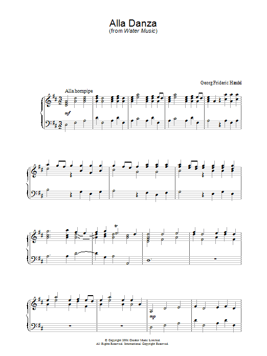 Product gallery: Page 1 of 1 Alla Danza, George Frideric Handel