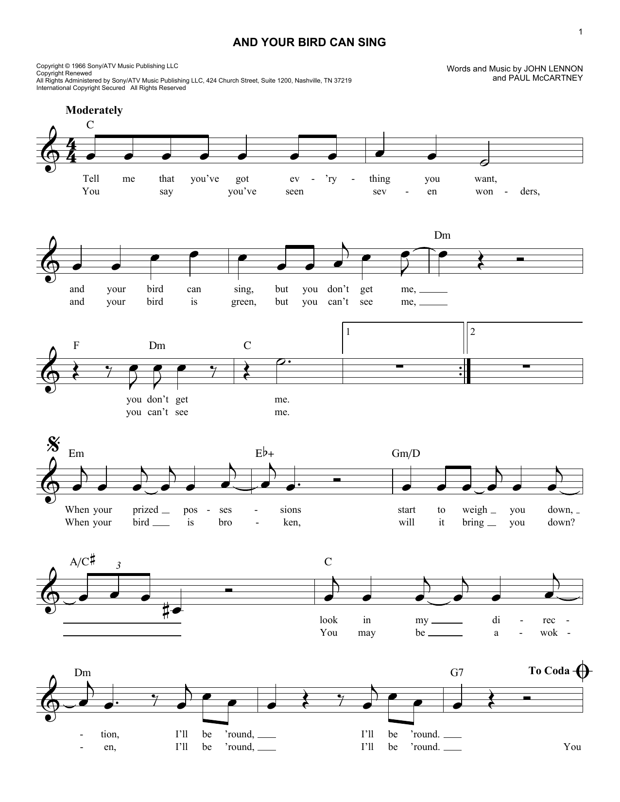 Produktbild zu: And Your Bird Can Sing