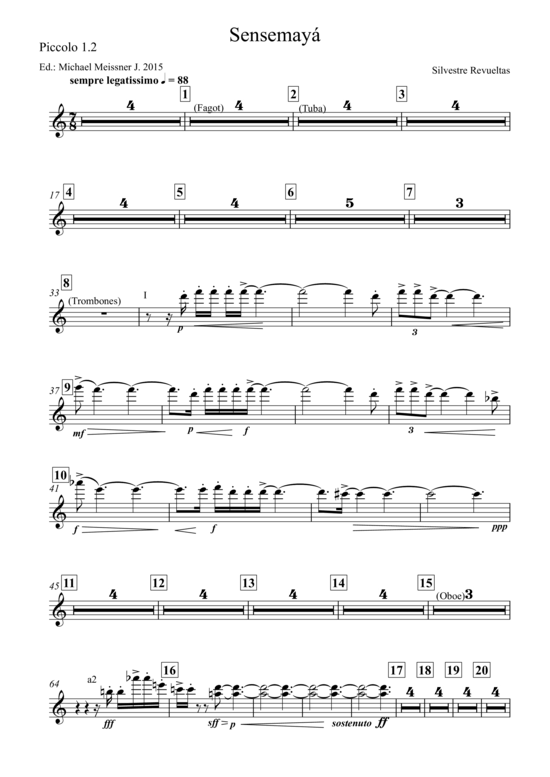 gallery: Sensemaya , , (Piccolo 1,2)