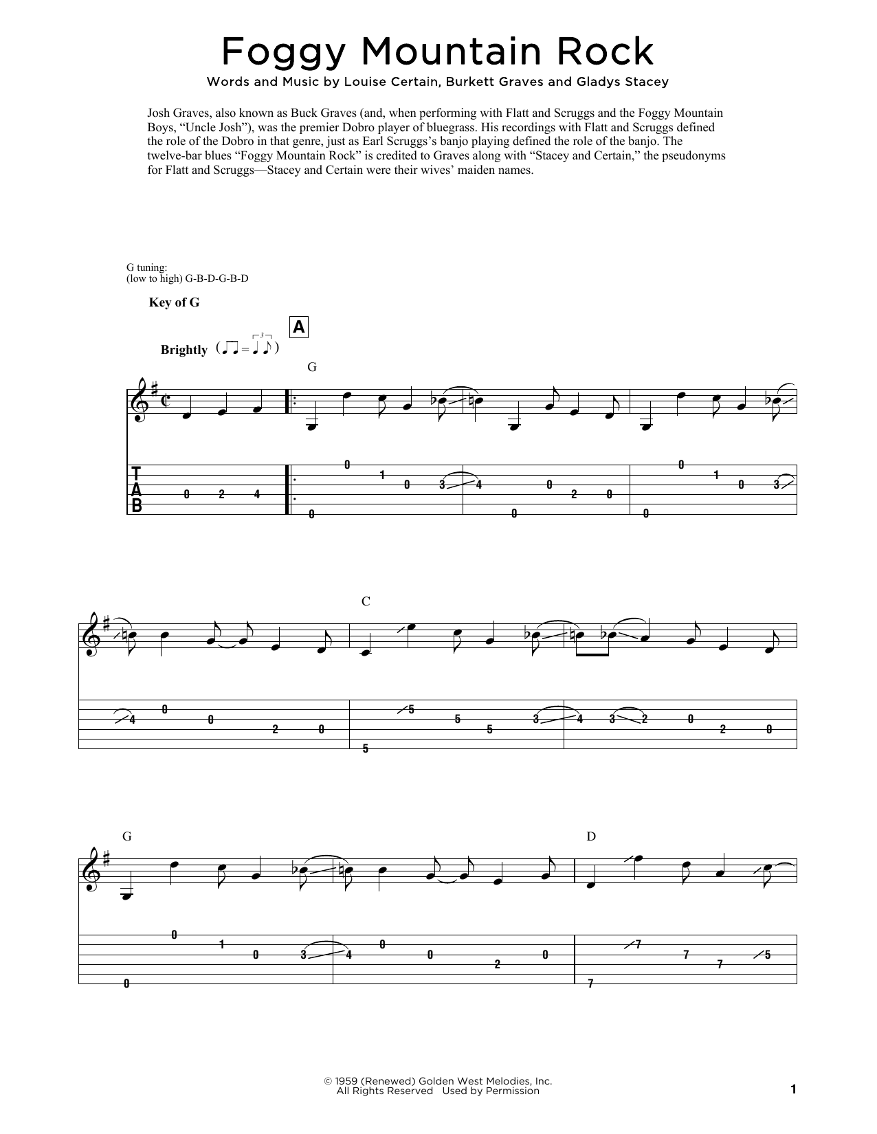 Produktbild zu: Foggy Mountain Rock (arr. Fred Sokolow)